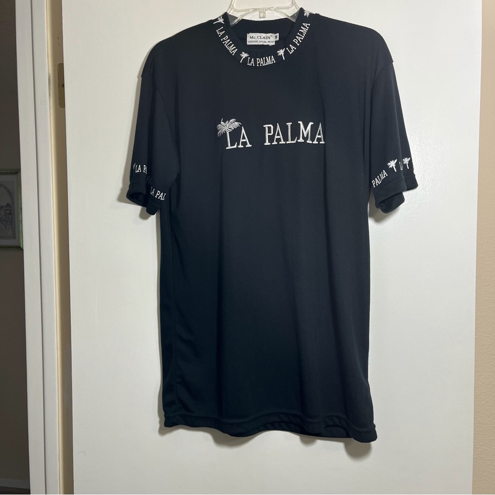 La Palma Canary Islands Black Size Medium Short Sleeve Shirt